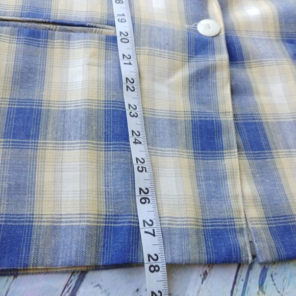 CHRISTY GIRL | BlueYellow Plaid Boyfriend Blazer - Picture 14 of 14
